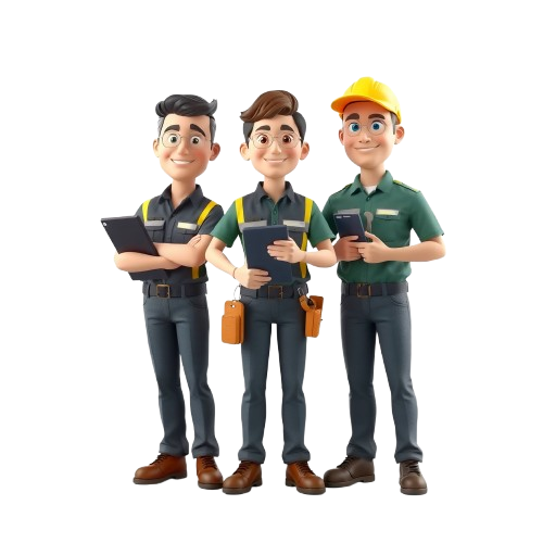 Avatar of three technicians